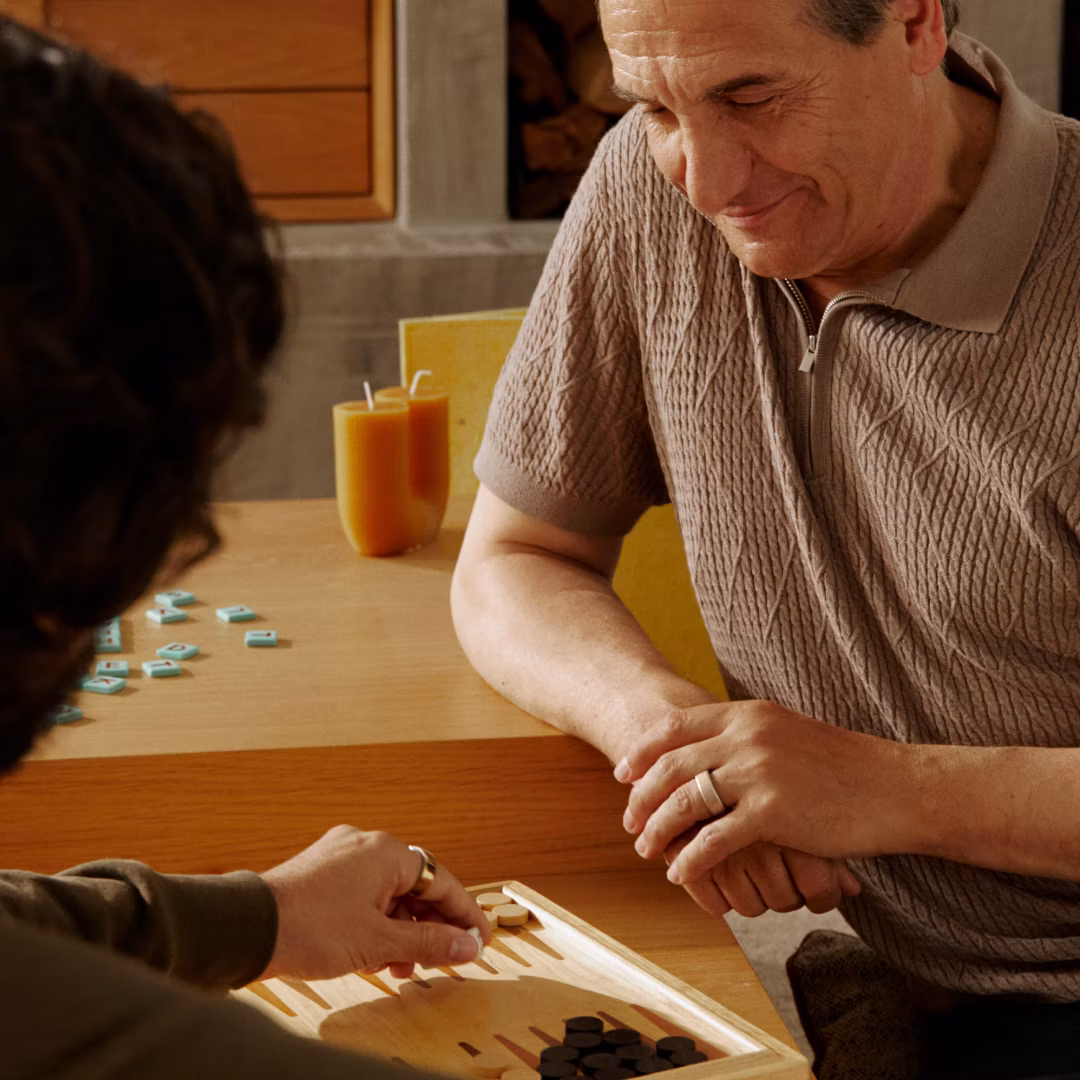 Man playing Backgammon